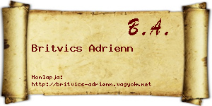 Britvics Adrienn névjegykártya